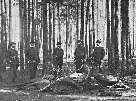 Фото из архива редакции. Царская охота в Спале. 1894 год