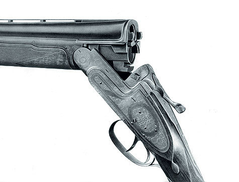 Изображение Главная особенность боссовского бокфлинта заключается в разгрузке полуосей за счет боковых призм колодки, входящих в ответные пазы ствольного блока. Эта идея реализована в нашем ружье МЦ-9.