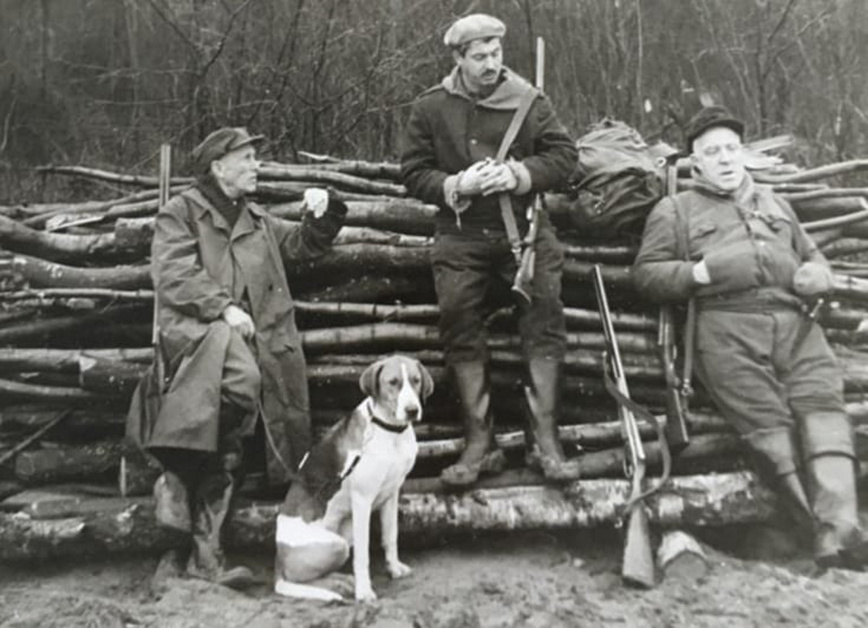 Изображение Гончатники на отдыхе. Новгородская область. Алексей Ливеровский, Модест Калинин и В.Померанцев. 