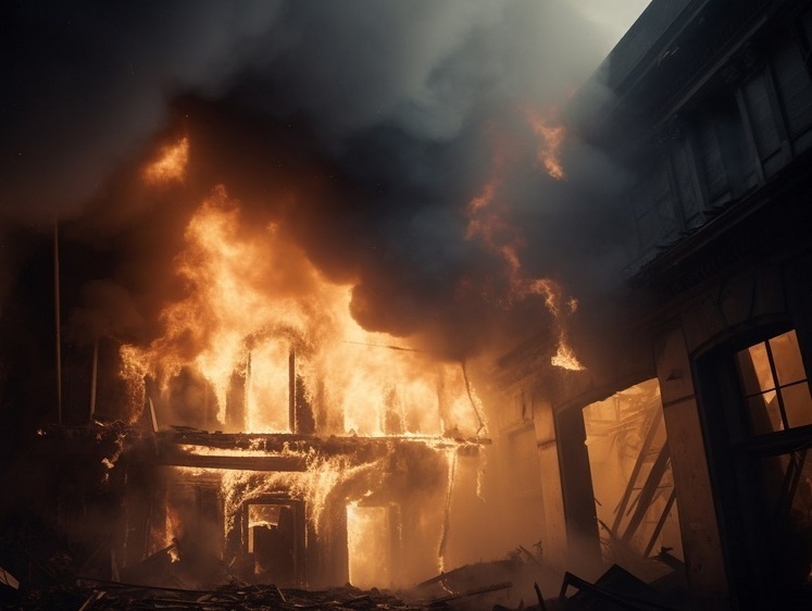 Изображение Пьяный мужчина сигналом охотника заживо спалил в доме двух человек