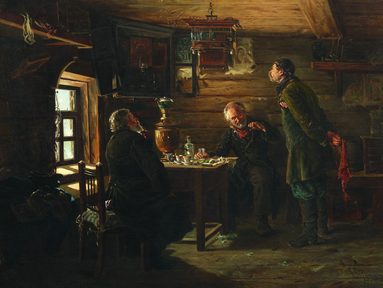Изображение В.Е. Маковский. Любители соловьев. 1873 