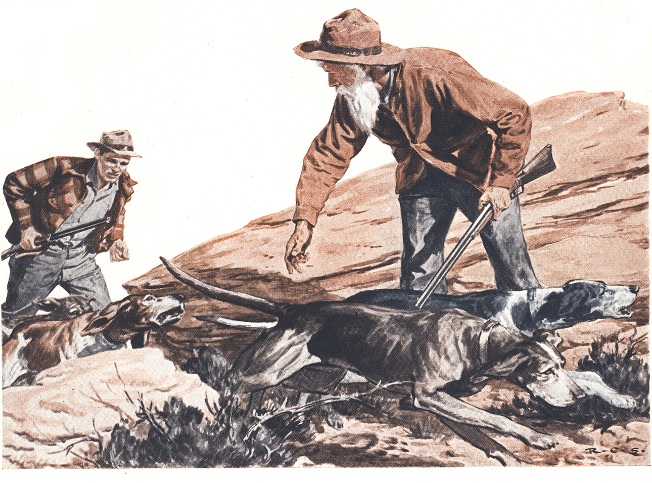Изображение Иллюстрация из охотничьего журнала 