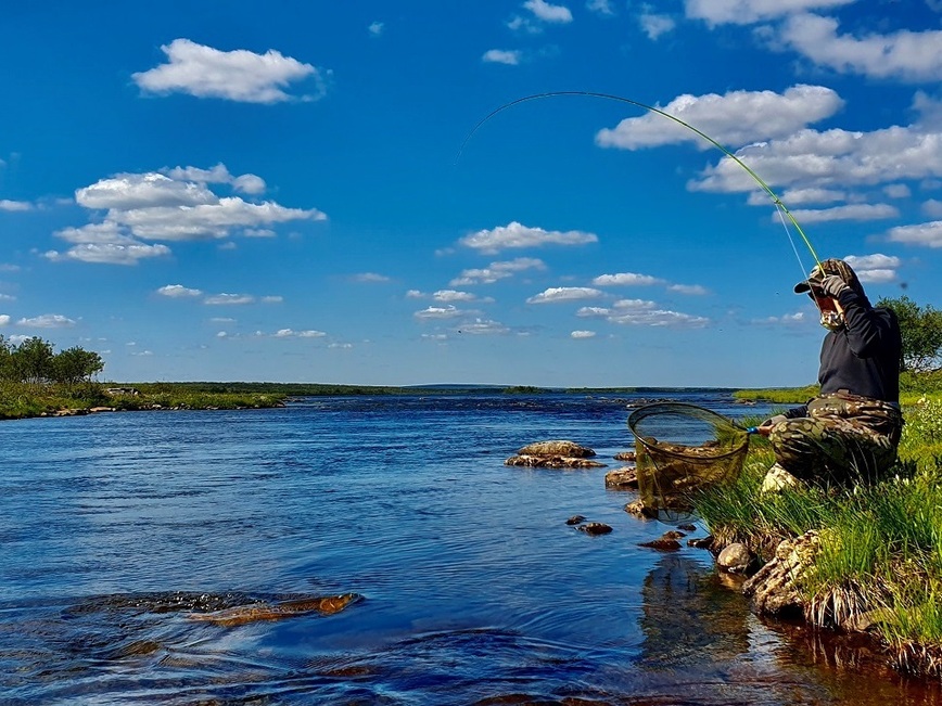 Изображение При ловле лучше пользоваться подсачеком. Фото: Шеляга Геннадия.