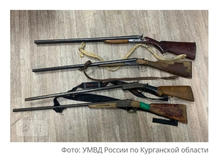 Изображение В Курганской области в домовладении найдено 4 ружья без документов