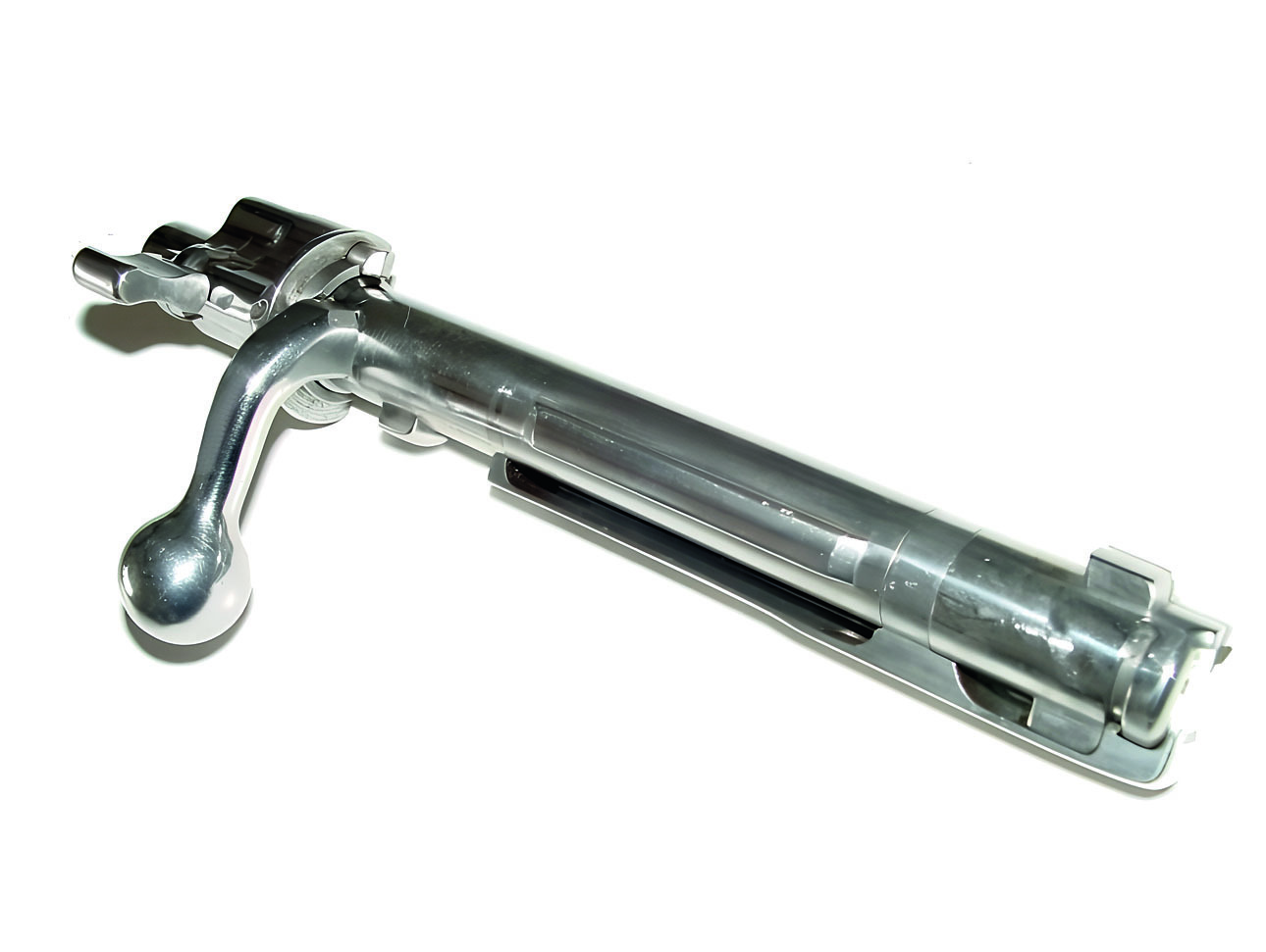 Изображение Классический затвор «Маузера» массивный, с двумя передними боевыми упорами. ФОТО Shotgun/wikimedia.org (CC BY-SA 3.0) 