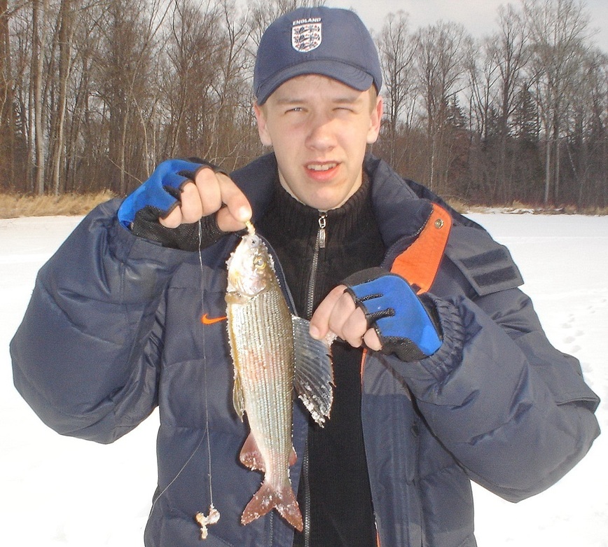 Изображение Хариус со льда. Фото: Смирнова Александра.