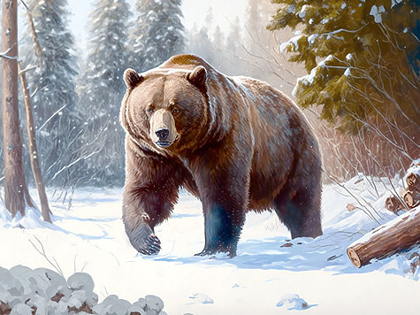 Изображение Неудачная охота на медведя-монаха