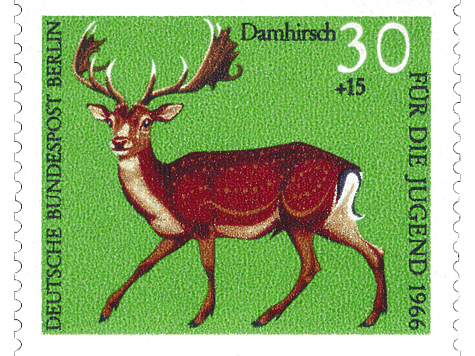 Изображение Олени на почтовых марках