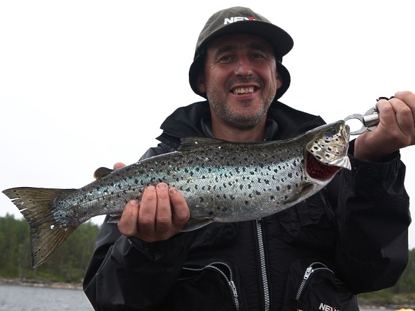 Изображение Озерную кумжу успешно ловят троллингом и дорожкой. Фото: Евгений Кузнецов.