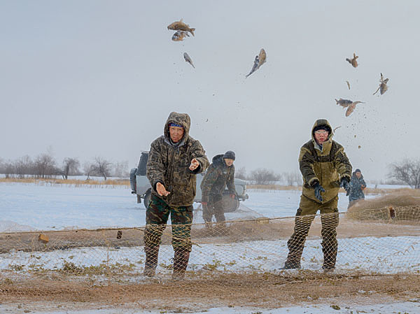 Изображение Зимняя работа с сетью — тяжелый коллективный труд. ФОТО: SHUTTERSTOCK