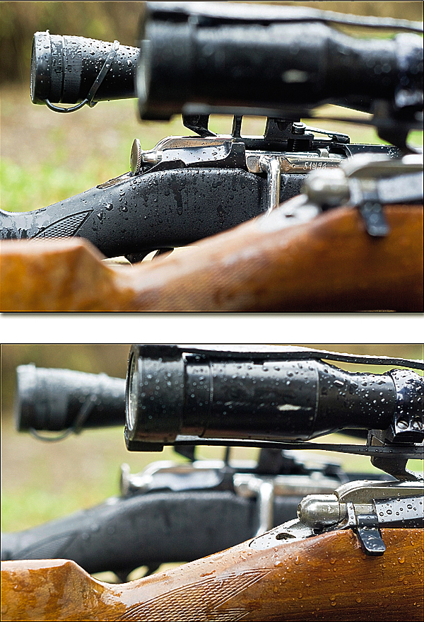 Изображение На заднем плане классический карабин Мосина, но в американской пластиковой ложе. 