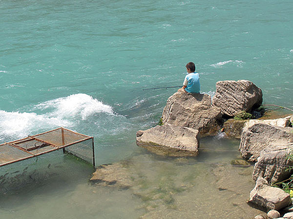Изображение Если мальчишки сидят с удочками, значит, рыба в реке есть. Фото: Алексей Коломиец.