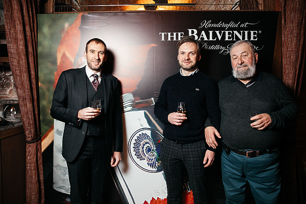 Изображение Амбассадор The Balvenie в России Дмитрий Черкашин, Иван Анискин и Александр Анискин