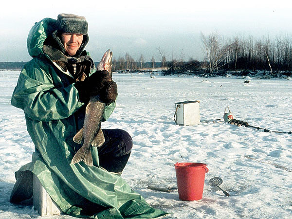 На водоемах, богатых рыбой, щука неплохо ловится и в середине зимы. Фото: Токарева Александра. 