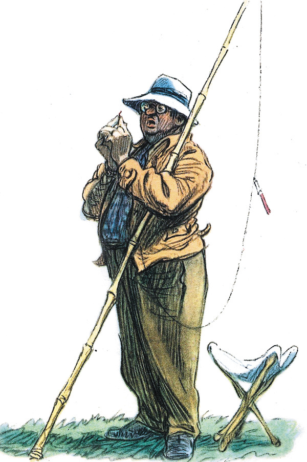 Изображение Нужно было держать ухо востро и ни в коем случае не выпустить из рук удочку, а постараться спуститься вниз. Я пытался подтянуть рыбу к берегу.