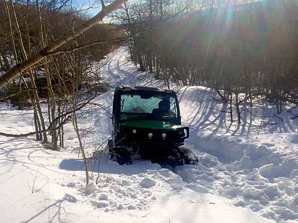 Изображение Глубокий снег —  серьезная преграда для охоты: ни пройти ни проехать. ФОТО: ДАРРЕН ЭПП, СЕРГЕЙ ЯСТРЖЕМБСКИЙ 
