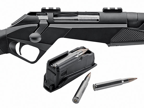 Изображение Магазин вписан в дизайн винтовки Benelli очень грамотно. Одним из его преимуществ является то, что он двухрядный, с выходом в два патрона, поэтому снарядить его можно, не отделяя от винтовки. Интересно также, что при снятии магазина вы получаете доступ к регулировке УСМ оружия. Специальным ключом можно отрегулировать как усилие спуска, так и ход спускового крючка. ФОТО: КОМПАНИИ-ПРОИЗВОДИТЕЛЯ 