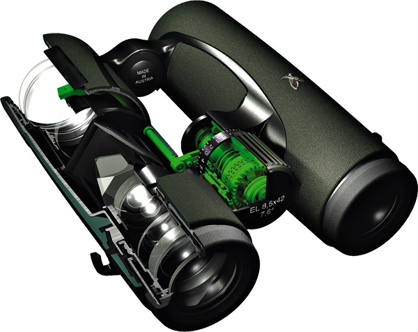 Изображение Более современная, линейная схема бинокля, обеспечивает компактную форму, более удобную при ношении. Призматический модуль присутствует и тут, только несколько иначе устроенный. Оптическая база прибора в этом случае не расширена и почти совпадает с базой человеческого глаза. 