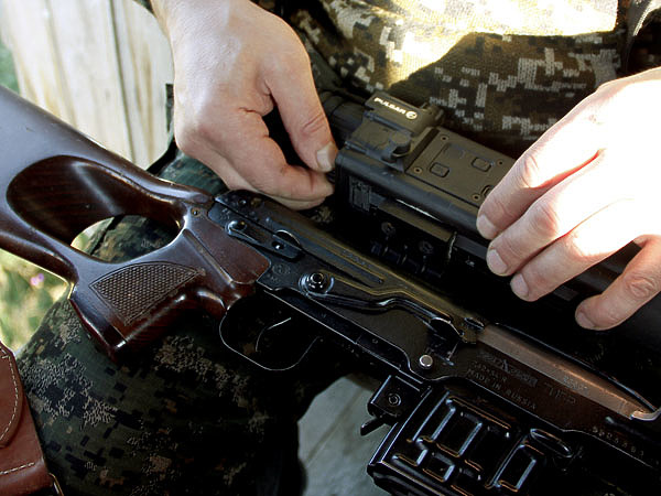 Изображение Надежный и удобный полуавтомат «Тигр» часто используют для ночной охоты. Фото автора. 