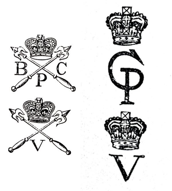 Изображение Английские клейма пороховой пробы:
слева Бирмингем, справа — Лондон.