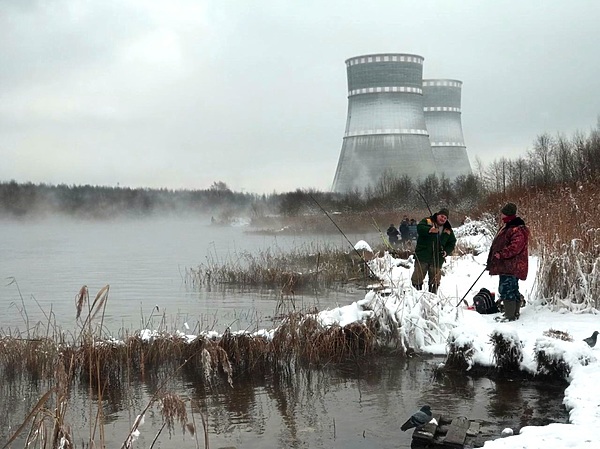 Изображение Зимой охладительные башни, вернее градирни собирают одичавших теляпий со всего водоема. Фото: Евгений Кузнецов.