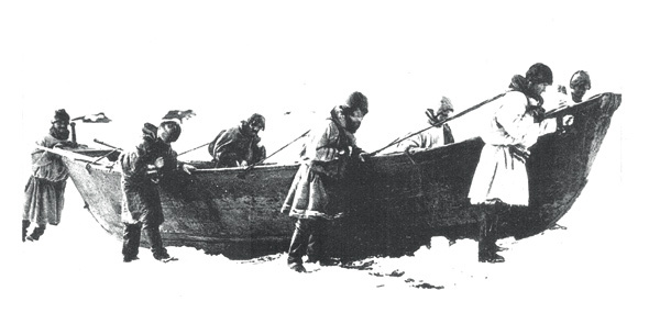 Изображение Середина 30-х годов XIX века стала расцветом промысла морских животных, в это время на архипелаг Новая Земля ежегодно ходило до восьмидесяти поморских судов. В прибрежных водах ловили арктического гольца, сайку, мойву, навагу и треску. На суше охотились на белых медведей, а также собирали гагачий пух.