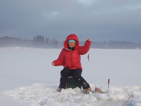 Изображение Первая в жизни рыбка со льда. Фото: Андрей Яншевский.